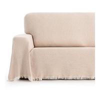 Maxifundas Couvre-lit Multifonction au Toucher Extra Doux et Confortable pour canapé ou lit Modèle Zen Beige 230 x 260 cm