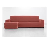MAXIFUNDAS FUNDAS DE SOFA & CHAISE LONGUE. Housse de canapé d'angle Super élastique avec accoudoir Gauche Court (regardant de Face), Corail, Super élastique pour canapé d'angle