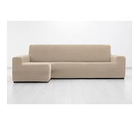 MAXIFUNDAS FUNDAS DE SOFA & CHAISE LONGUE. Housse de canapé d'angle Super élastique avec accoudoir Gauche Long (regardant de Face), Beige, Super élastique pour canapé d'angle