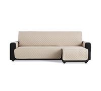 MAXIFUNDAS Housse de canapé d'angle rembourrée Bras Droit 220 cm - Housse de canapé Extra Souple Beige - Housse de canapé avec Sangles arrière - Housse de Chaise Longue Protector canapé modèle Maui