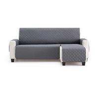 MAXIFUNDAS - Housse de canapé d'angle rembourrée Bras Droit 240 cm - Housse de canapé Extra Souple Gris - Housse de canapé avec Sangles arrière - Housse de Chaise Longue Protector canapé modèle Maui