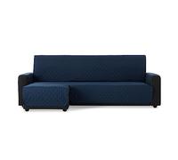 MAXIFUNDAS | Housse de canapé d'angle rembourrée Bras Gauche 280 cm - Housse de canapé Extra Doux Bleu - Housse de canapé avec Sangles arrière - Housse de Chaise Longue de Protection de canapé modèle