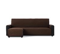 MAXIFUNDAS | Housse de canapé d'angle rembourrée Bras Gauche 280 cm - Housse de canapé Extra Doux Marron - Housse de canapé avec Sangles arrière - Housse de Chaise Longue de Protection de canapé