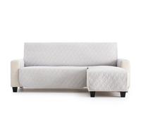 MAXIFUNDAS | Housse de canapé Dry Protect | Couleur Gris Clair | Méridienne Droite 200 cm | Déperlant | Matelassé | Housse Anti-Taches | Adaptée aux Animaux