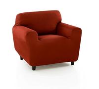 MAXIFUNDAS Housse de canapé élastique 1 place - Housse de canapé antidérapante couleur chaudière - Housse de canapé tissu jacquard extra doux - Housse de canapé modèle Strada avec 2 mousses Fixation à