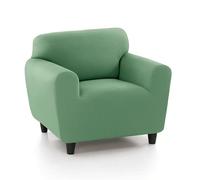 MAXIFUNDAS Housse de canapé élastique 1 Place - Housse de canapé antidérapante Turquoise - Housse de canapé Tissu Jacquard Extra Doux - Housse de canapé modèle Strada avec 2 mousses Fixation à Votre