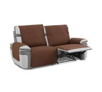 MAXIFUNDAS-Housse de canapé rembourrée Relax 2 Places Slam, Marron. Salvasofá répulsif Liquide et avec Envers antidérapant.