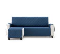 MAXIFUNDAS | Housse de canapé d'angle rembourrée Bras Gauche 220 cm - Housse de canapé Extra Doux Bleu - Housse de canapé avec Sangles arrière - Housse de Chaise Longue de Protection de canapé modèle