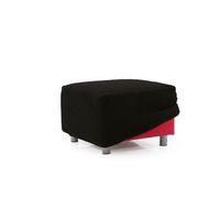 MAXIFUNDAS - Housse de Pouf XL Relive Noir - Convient pour Les Puffs de 60 à 90 cm de Chaque côté