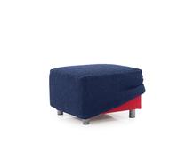 Maxifundas Housse pour Pouf carré Relive Tissu résistant et Ultra-Doux Ajustement Lavable en Machine Taille Standard Couleur Marine Fabriqué en Espagne