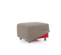 Maxifundas Housse pour pouf carré Relive Tissu résistant et ultra-doux Lavable en machine Taille standard Couleur lin Fabriqué en Espagne