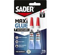 Maxiglue Gel - Super Glue Universelle - Tous Matériaux - Colle De Réparation À Prise Rapide - Colle Extra Forte - Transparente - 2 Tube De 3 G