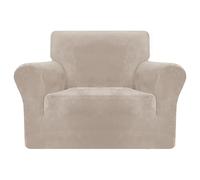MAXIJIN Housses de Chaise en Velours pour fauteuils Housse de canapé Extensible antidérapante 1 Place Chiens Salon 1 pièce Housse de Protection pour canapé (1 Place, Kaki)