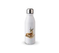 MAXIKIWI Bouteille d'eau à paroi unique avec bouchon à vis, aluminium léger non isolé, sans BPA, anti-fuite - Gazelle antilope - 500 ml