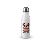 MAXIKIWI Bouteille d'eau à paroi unique avec bouchon à vis, aluminium léger non isolé, sans BPA, anti-fuite - Chien en colère et triste - 500 ml