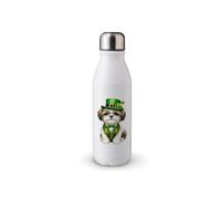 MAXIKIWI - Bouteille d'eau à paroi unique avec bouchon à vis, non isolée, en aluminium léger, sans BPA, anti-fuite - Chiens de la Saint-Patrick - 500 ml
