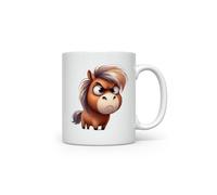 MAXIKIWI - Tasse à café ou à thé en céramique lisse et durable pour la maison ou le bureau - Parfait pour toutes les occasions - Thème animaux de la ferme drôles et grincheux 1-300 ml