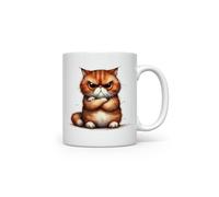 MAXIKIWI - Tasse à café ou à thé en céramique lisse et durable pour la maison ou le bureau - Parfait pour toutes les occasions - Thème chats grincheux mignons 2-300 ml