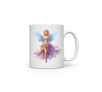 MAXIKIWI - Tasse à café ou thé en céramique lisse et durable pour la maison ou le bureau - Parfait pour toutes les occasions - Thème fée princesse 1-350 ml