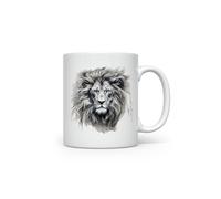 MAXIKIWI - Tasse à café ou thé en céramique lisse et durable pour la maison ou le bureau - Parfait pour toutes les occasions - Jésus Lion - 300 ml
