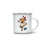 MAXIKIWI - Tasse à café ou thé en émail durable pour l'intérieur et l'extérieur - Animal insolite du Nouvel An - 350 ml