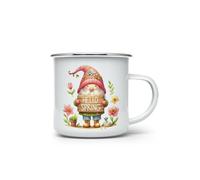 MAXIKIWI - Tasse à café ou thé en émail durable pour l'intérieur et l'extérieur - Nains de printemps - 350 ml