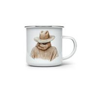 MAXIKIWI - Tasse de camping en émail durable pour intérieur et extérieur - Aquarelle Fall in City - 350 ml