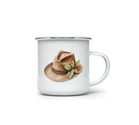 MAXIKIWI - Tasse de camping en émail durable pour intérieur et extérieur - Aquarelle Fall in City - 350 ml