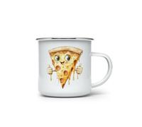 MAXIKIWI - Tasse de camping en émail durable pour intérieur et extérieur - Personnages alimentaires aquarelles - 350 ml