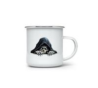 MAXIKIWI - Tasse de camping en émail durable pour intérieur et extérieur - Personnages d'Halloween - 350 ml