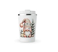 MAXIKIWI - Tasse isotherme à double paroi en acier inoxydable étanche avec couvercle, gobelet de voyage pour café ou thé - Garde les boissons chaudes et froides - Thème des nains de Noël 3-350 ml