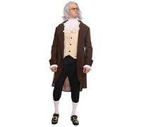Maxim Party Supplies Adult Benjamin Franklin Deluxe Colonial Costume For Men 5 Piece Outfit (Large)