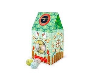 Maxim’s - Le Nichoir - Maisonnette de Pâques - 10 œufs dragéifiés au cœur praliné croustillant - Cadeau gourmand & collection printemps
