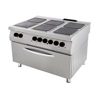 Maxima Cuisinière Premium - 6 brûleurs - Trois doubles - 90 cm de profondeur - Four large inclus - Électrique