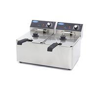 Maxima Friteuse - 2 x 8 L - 2 paniers - jusqu'à 2,8 kg de frites