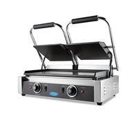 Maxima Gastro Barbecue double contact lisse avec bac récupérateur de graisse 2 x 1800 W