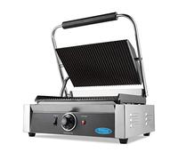 Contact Grill Plaque de Gril Simple Rainurée 33,5 cm - Grill Professionnel - Planchas en Fonte