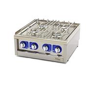 Maxima Plaque de cuisson à gaz de ommerciale - 600 x 600 mm - 2 brûleurs - 2 x 5000 W + 2 x 3500 W