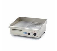 Maxima Plaque de cuisson gastronomique - Demi-rainurée - 55 cm - Avec bac d'égouttement