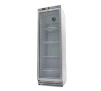 Réfrigérateur 400 L Inox avec Porte Vitrée - 4 Grilles Ajustables - Réfrigération Restauration - Professionnel