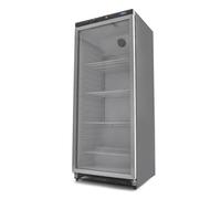 Maxima Réfrigérateur 600L Noir avec Porte Vitrée - 4 Grilles Réglables - Refroidissement Restaurant - Professionnel