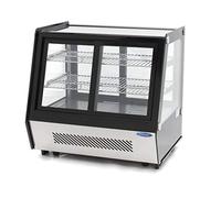 Maxima Vitrine à gâteaux - 125 L - 71 cm - portes coulissantes avant et arrière