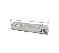 Maxima Vitrine réfrigérée à poser - 150 cm - 6 x 1/3 GN ou 5 x 1/3 GN + 1/2 GN - 0 à 10 °C - 200 W