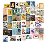 Maximalist - Lot de 50 décorations murales maximalistes funky, éclectique, kit de collage mural esthétique pour décoration de chambre, kit de collage d'images, images esthétiques pour chambre