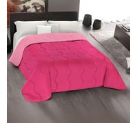 MAXIME MAISON - Couette 240x260 pour Les Saisons Froides (300 GR/mq) Dessus de Lit 2 Personnes 240x260, Couvre Lit 2 Personnes, Couverture Lit Double Face, Made in Italy (Fuchsia/Azalée)
