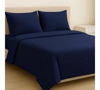 MAXIME MAISON - Parure de Lit 130x200 en Coton, Ensemble de Draps 3 Pièces (1 Drap Housse 130x200, 1 Drap Plat 180x285, 1 Taie d'oreiller 52x82) Drap 1 Personne, Drap Lit Rafraichissant Made in Italy