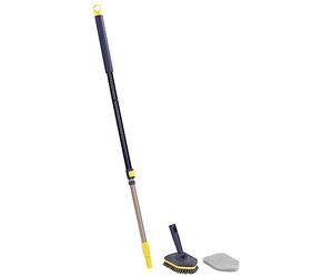 Maximex Balai 2 en 1 pour l'intérieur et l'extérieur - Extensible et Doux pour Le Dos - pour l'intérieur et l'extérieur