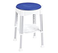 Maximex Chaise de Douche - Bien pensée, Confortable et conçue pour la Plus Haute sécurité, polyuréthane Bleu, 35 x 41,5-59,0 x 35 cm