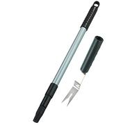 Maximex Échardonneur, extracteur de mauvaises herbes, manche télescopique intégré (L : 55 - 120 cm) pour ménager le dos pendant le travail, exempt de produits chimiques, en acier inox, 146 x 3 x 4 cm