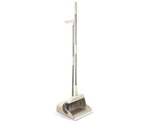 Maximex Ensemble de Balayage d'angle Rotatif à 180 ° - Pelle à poussière rotative à 180° avec Long Manche télescopique et Support magnétique, Acier Inoxydable, 113 x 28 x 27 cm, Gris
